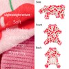 Fitwarm Cute Cherry Dog Pajamas, Warm Dog Onesie with Feet,