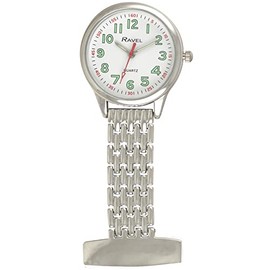 Ravel - Classic Nurses Fob Watch - Analogue Quartz - R1101.11 - Silver Tone (Large - 32mm case)