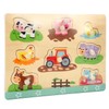 Lelin Wooden puzzle with farm animals