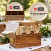 Arflo Acacia Silverware Holder for Party with Handle - Paper