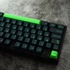 Sumgsn 172 Keys Wave Keycaps Set, Cherry Profile Doubleshot, Green,