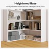 oneinmil Bookcase 6 Tiers with Baffles, Large Corner Bookshelf, 23.62"