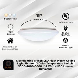 SLEEKLIGHTING Mushroom Flush Mount (11 Inch)
