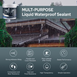 Invisible Waterproof Agent, 2 * 10oz Transparent Invisible Sealant Set, Transparent Coating Agent, Anti-Leakage Sealant, Indoor Outdoor Repairing Leak Waterproof Adhesive