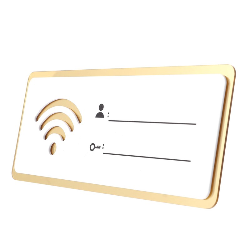 OHPHCALL 2pcs Portable WiFi Board Sign Guest Room Essentials WiFi