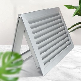 Door Vents for Interior Doors Two Sided, 20” x 12” Door Louver Vent Aluminum Louvered Door Vent White Door Air Vent Grille for Bathroom Garage Cabinet