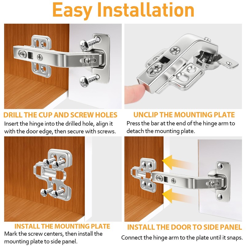 TamBee 135 Degree Lazy Susan Hinge, 48mm Corner Kitchen Cabinet