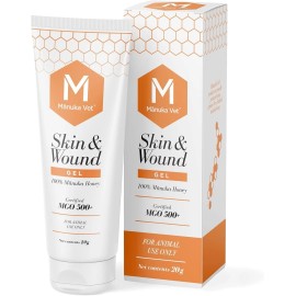 Manuka Vet Skin & Wound Gel, 500+ MGO Medical Grade Manuka Honey, Rapid Healing 