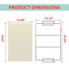 OG900 Pizza Stone with Rack for Ninja Woodfire OG800/OG900 Series XL Grill Accessories, Rectangle Baking Stone for Ninja OG850 OG951 OG952 Pro Connect XL Grills, Pizza Accessories for Pizza Oven