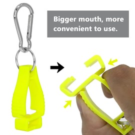 Mqjbhyf Glove Clips for Work Glove Holders Glove Belt Clip with Metal Carabiners for Construction Worker Guard Labor(Yellow)