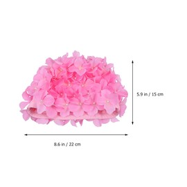 FAVOMOTO Floral Stylish Swimming Bathing - Swim Cap Floral Petal Stylish Swimming Hat Bathing Caps One Size for Women (Pink)