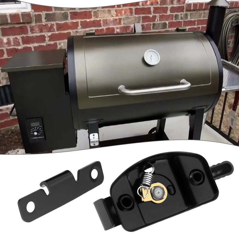 Briny River 2 Stück Smoker-Türriegelschloss Smoker-Maschinen-Türschloss mit Schrauben Kompatibel mit