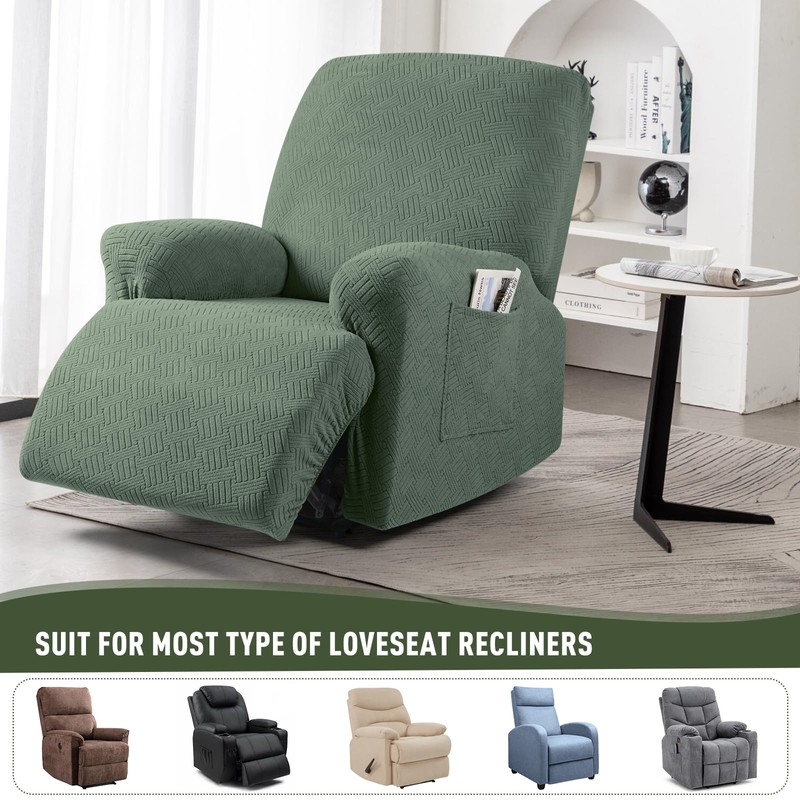 KinCam Recliner Covers, Stretch Reclining Chair Covers, Recliner Sofa Slipcovers