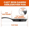 Commercial CHEF Danish Aebleskiver Pan, Pre-Seasoned Cast Iron, Seven Sections