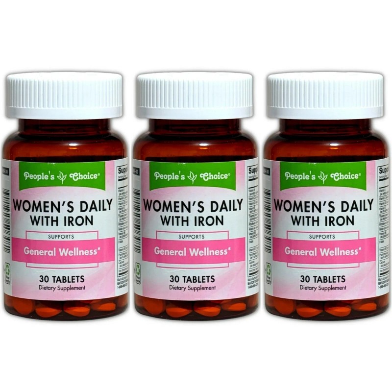 People's Choice Women's Daily with Iron Supplement 2 Bottles USA