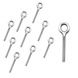 10 Pcs M4 Eye Bolts,Heavy Ring Shape Eyebolts with Long Shank,304 Stainless Steel Ring Bolt with Nut for Stationary and Hanging,70mm