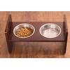 zoovilla Adjustable Pet Feeder, Espresso