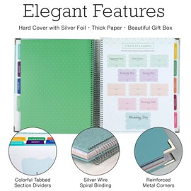 Global Printed Products Wedding Planner 9x11 Hardcover Organizer, Bookmark, Planning Stickers, Business Card Holder, and Pocket Folders