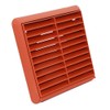 Kair Terracotta Louvred Grille 155mm External Dimension Wall Ducting Air