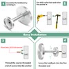 KOLAKO Curtain Holdbacks, Silver Curtain Tie Back Hooks, Metal Wall