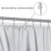 ASIWUJING Curtain Hooks Metal Curtain Header Tape Drapery Hooks for