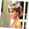 Ipetboom 1PC White Simulation Flower Wreath Bridal Headband Lightweight Hair