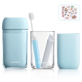 Travel Toothbrush Case, Mini Wash Cup with Foldable Toothbrush