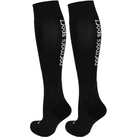 normani Coolmax Sport Compression Socks with Terry Cloth Sole and Anatomically Arranged Padded Zones Colour Sport/Black Size 35-38