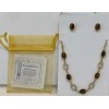 Fashion Jewelry Tigers Eye Necklace and Earrings Set!
