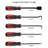 QWORK® 9Pcs Long Hook and Pick Set with Scraper, RemovalPullerHook,