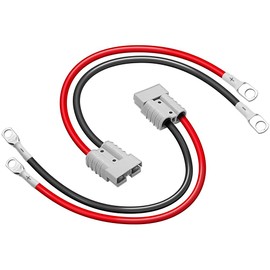 2 Pcs Battery Quick Connector, Anderson Connector 50A Kit, Plug 8 Guage 1.64ft Cables, 50A Battery Quick Connector, Anderson Powerpole Connectors for Battery Cars, Sightseeing Cars, Tractors, Motors