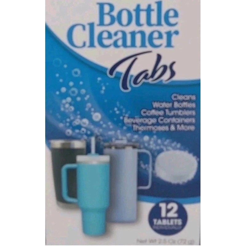 Homebright Bottle Cleaner Tablets 1pk 12pcs Cleans Water Bottles,Coffee