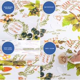 Home Direct Rectangular Wipe Clean PVC Tablecloth 140x180cm Fruits