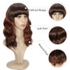 Ucubb Pelucas cortas y rizadas con flequillo para mujer, pelucas