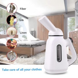 ABS Material Steamer with Optional US UK EU AU Plug, Compact Design for Efficient Use, Includes Water and Voltage Usage Notes