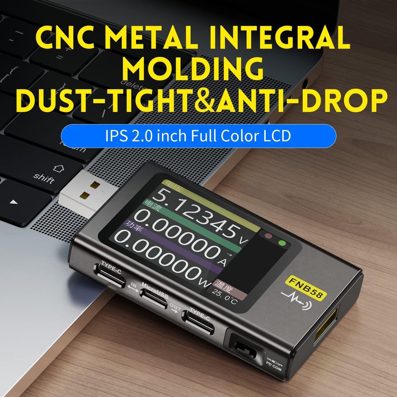 USB Tester 4-28V 7A LCD USB A&C Voltage Current Power
