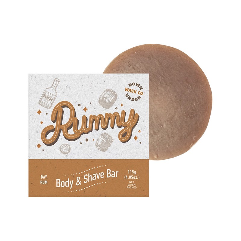 Downunder Wash Co. Rummy Body & Shave Bar Bay Rum