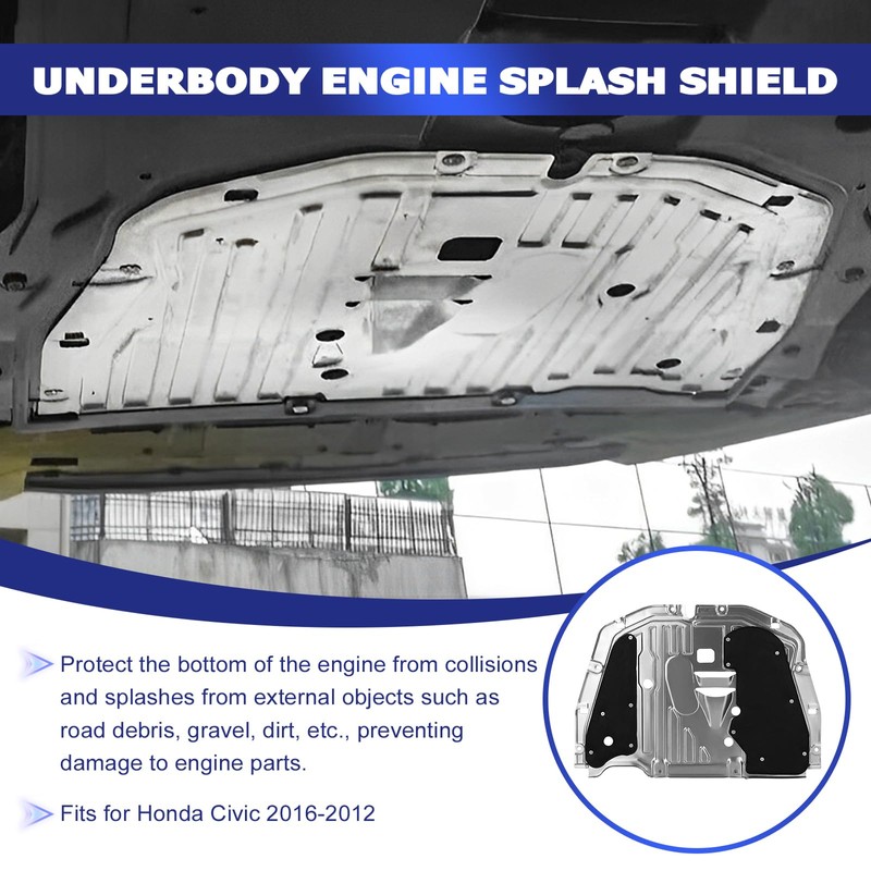 Alikali Engine Splash Guard for Honda Civic (2016-2021), OE Replace