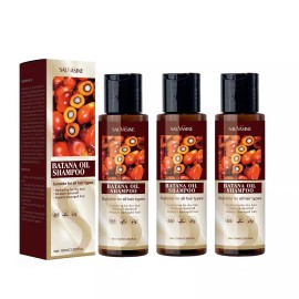Champú para el crecimiento del cabello con aceite de batana 3 piezas, champú natural para la pérdida del cabello para adelgazar el cabello