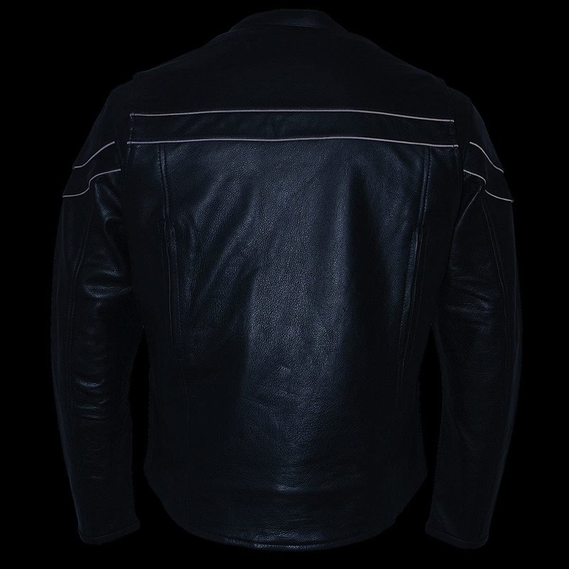 Milwaukee Leather Men's Premium Leather Motorcycle Scooter Jacket with Air