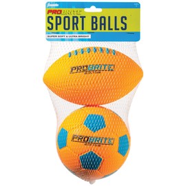 Franklin 60163 Mini Pro Brite Foam Football & Soccer Ball, Multi