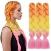 TESS Braids Extensions Gradient 60 cm, Jumbo Braids Kunsthaar Zum