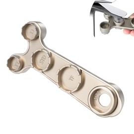Faucet Aerator Removal Tool, 11-in-1 Universal Aerator Wrench for Recessed and Flat-Sided Faucet Aerators, Fits TT/TJ/JR/STD/TF & M18-M28 Sizes, Heavy-Duty Metal Aerator Key with Long Handle