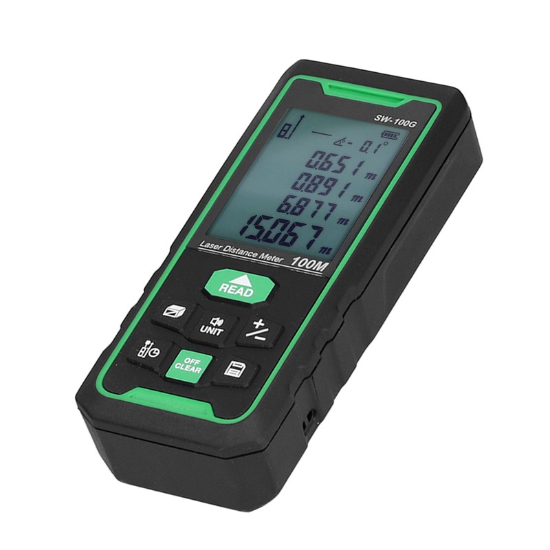 SW‑100G Green Light Rangefinder Handheld Universal Distance Meter for Indoor
