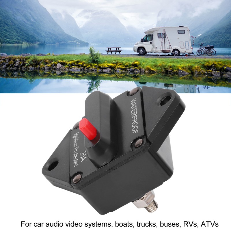 DC 32V Circuit Breaker with Switch Manual Reset Waterproof for