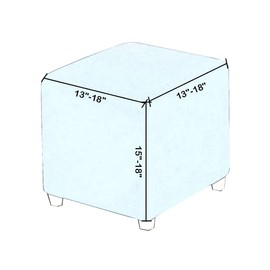 RHYII Ottoman Covers Slipcover Square Jacquard Fabric Footstool Protector Covers Storage Stool Ottoman Covers Stretch with Elastic Bottom Small Sand