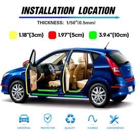 ToLanbbt Car Door Edge Guard Invisible Automotive Door Sill Guard Protectors Anti-Scratch Adhesive Tape Waterproof Strips for Car Door Edge Protection (33Ft x 3.94”, Transparent)