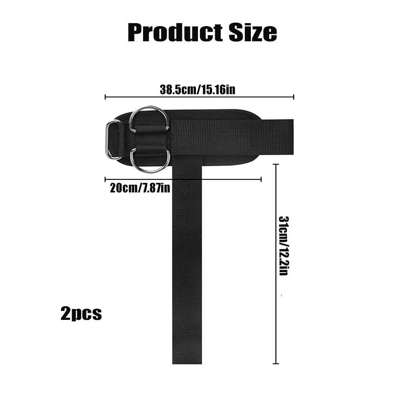 2Pcs D Ring Weight Lifting Straps,Heavy Duty Gym Wrist Straps