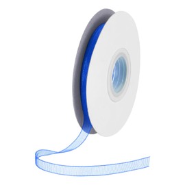 DMiotech 25 Yards Organza Ribbon 1/4 Inch Dark Blue Chiffon Ribbon Shimmer Sheer Gift Wrapping Ribbons for Flower Bouquets Wedding Birthday DIY Decoration