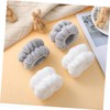 FOMIYES Facial Wristband Set 4 White 4 Grey Spa Headband